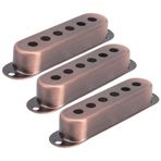 CDQL 3 Adet Tek Bobin Pikap Kapağı, Dayanıklı Pirinç Tekli Pikap Kapağı, Pirinç 48mm/50mm/52mm ST SQ Elektro Gitar için Müzik Aleti Aksesuarları (Mor Bronz)