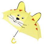 CDQL Çocuk Şemsiyesi, Kızlar ve Erkekler için Sevimli Karikatür Hayvanlar, Hafif, Yağmurlu ve Güneşli Günler İçin Kolay Kullanım, Ev Eşyaları (Sarı)