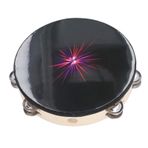 CDQL El Tambourine, Çocuklar 10 İnç Metal Çift Sıralı Çan El Tipi Davul, Kilise, Parti, Performans için Paslanmaz Çelik Çan El Tipi Davul (Kara Delik Işını)