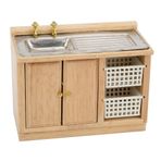 CDQL Minyatür Mutfak Evyesi Dollhouse, 1:12 Ölçekli Bulaşık Yıkama Masası, Minyatür Mobilya Modeli, Mini Mobilya Masif Ahşap Minyatür Modeli Mini Dollhouse Mobilyalarınız için