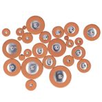 CDQL Saksafon Pedleri, 25 Adet Saksafon Pedleri Kahverengi Koyun Derisi Ses Deliği Rezonatör Contası Soprano veya Alto Saksafonlar için Rüzgar Enstrüman Parçaları (soprano saksafon)