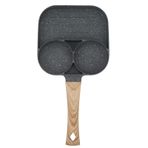 CDQL Yapışmaz Bölünmüş Kahvaltı Izgara Pan,Alüminyum Alaşımlı Omlet Pan,Yumurta Burger Maker Pan,Ev Mutfak için 3 Bölümlü Bölünmüş Izgara Kızartma Tavası,,