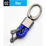 Cdwishbest 02 Mavi Deri + Alaşım Araba Anahtarlık Anahtarlık Tutucu Odası Anahtarlık Motosiklet Anahtarlık Lada Vw Golf 8 Mk3 Peugeot Bmw E90 E46 Eat (Yurt Dışından)