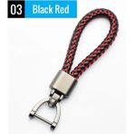 Cdwishbest 03 Siyah Kırmızı Deri + Alaşım Araba Anahtarlık Anahtarlık Tutucu Odası Anahtarlık Motosiklet Anahtarlık Lada Vw Golf 8 Mk3 Peugeot Bmw E90 E46 Eat (Yurt Dışından)