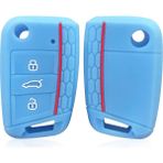 Cdwishbest Açık Mavi 1 Adet Silikon Araba Aksesuarları Anahtar Kılıfı Volkswagen Golf 7 Tiguan Skoda Octavia A7 Için Seat Ateca Fr Anahtarlık Araba-Styling (Yurt Dışından)
