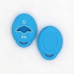 Cdwishbest Açık Mavi Yumuşak Yıkanabilir 2 Düğme Silikon Araba Anahtarı Kılıf Kapak Fob Bmw Mini Cooper Için Set R50 R53 Ews Cilt Tutucu Oto Kabuk Aksesuarları (Yurt Dışından)