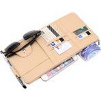 Cdwishbest Bej Araba Styling Visor Organizatör Oto Güneşlik Saklama Kılıfı Araba Organizatör Güneş Gözlüğü Tutucu Kart Organizatör Bilet Cebi Kalemlik (Yurt Dışından) - Renkli