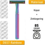 Cdwishbest D657-GÖKKUŞAĞI Stili Haward Jiletli Jilet, 10 Jiletli, Kadın Metal Tıraş Makinesi, Erkek Manuel Sakal Tıraş Makinesi, Sürdürülebilir, Sıfır Atık, Yeniden Kullanılabilir (Yurt Dışından)