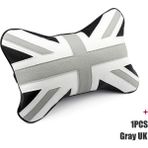 Cdwishbest Gri Ingiltere Stili Union Jack Araba Koltuğu Boyun Yastık Dekorasyon Kafalık Desteği Dinlenme Mını Cooper Countryman F54 F55 F56 R60 Aksesuarları Iç (Yurt Dışından) - Renkli