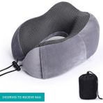 Cdwishbest Gri Set 1 Stili Araba U Şekilli Battaniyeler Boyun Yastıkları Yumuşak Yavaş Ribaund Uzay Seyahat Yastığı Katı Boyun Servikal Sağlık Yatakları (Yurt Dışından) - Renkli
