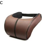 Cdwishbest Kahverengi Tarzı Evrensel Araba Yastığı 3D Hafızalı Araba Boyun Yastığı Pu Deri Kafa Oto Aksesuarları Yastık Araç Dinlenme Iç Kafalık (Yurt Dışından) - Renkli