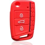 Cdwishbest Kırmızı Silikon Araba Aksesuarları Anahtar Kılıfı Volkswagen Golf 7 Tiguan Skoda Octavia A7 Için Seat Ateca Fr Anahtarlık Araba-Styling (Yurt Dışından)