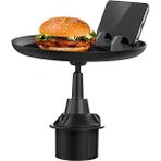 Cdwishbest Kısa Boylu Çok Fonksiyonlu Araba Bardak Tutucu Tepsi Masa 360 ° Döner Ayarlanabilir Araba Yemek Bardak Tutucular Için Tepsi Masası Cep Telefonu Braketi (Yurt Dışından) - araba içecek tutucusu - Renkli