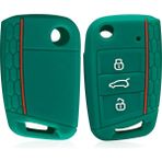 Cdwishbest Koyu Yeşil 1 Adet Silikon Araba Aksesuarları Anahtar Kılıfı Volkswagen Golf 7 Tiguan Skoda Octavia A7 Için Seat Ateca Fr Anahtarlık Araba-Styling (Yurt Dışından)