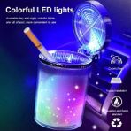 Cdwishbest LED Işık Sigara Puro Küllük Konteyner Küllük Gaz Şişesi Duman Bardak Tutucu Depolama Fincan Araba Malzemeleri ile Araba Küllük (Yurt Dışından) - Renkli