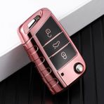 Cdwishbest Pembe Vw Için Volkswagen Mk7 Gtı 7 Golf 7 Golf R Skoda Octavia A7 Seat Araba Tpu Katlanır Anahtar Kapak Çanta Kılıf Tutucu Koruyucu Anahtarlık (Yurt Dışından)