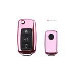 Cdwishbest Pembe Vw Volkwagen Polo Bora Tiguan Passat Golf 6 Için Lavida Scirocco Yumuşak Tpu Koruma Araba Anahtarı Durum Kabuk Kapak Oto Aksesuarları (Yurt Dışından)