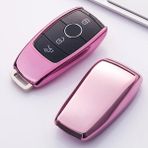Cdwishbest Pembe Yeni Tpu Araba Uzaktan Anahtar Kutu Kabuk Mercedes Benz E Sınıfı E200 E260 E300 E320 Koruyucu Anahtar Kapağı Fob Tutucu (Yurt Dışından)