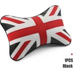 Cdwishbest Siyah Ingiltere Stili Union Jack Araba Koltuğu Boyun Yastık Dekorasyon Kafalık Desteği Dinlenme Mını Cooper Countryman F54 F55 F56 R60 Aksesuarları Iç (Yurt Dışından) - Renkli