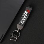 Cdwishbest Siyah Yüksek Dereceli Deri Araba Keycha Derecesi Dönen At Nalı Anahtarlıklar Mini Cooper Sf Araba Aksesuarları Için (Yurt Dışından)