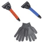 Cdwishbest Turuncu ve Mavi Tarzı Sihirli Buz Kazıyıcı Araba Ön Cam Penceresi Kar Küreği Kış Arabası Taşınabilir Plastik Kar Temizleme Fırçası Araba Camı Don Temizleme Aracı (Yurt Dışından)