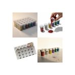 Ce-Ka Kırtasiye Toz Sim Tuzluk Modeli, 24'lü Set, 6 Karışık Renk, 10x10x1 cm