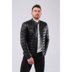 CE-YIL Erkek Deri Spor Mont - XS - Siyah