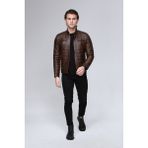 CE-YIL Erkek Mont - 3XL - Kahverengi