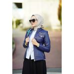 CE-YIL Kadın Deri Mont - 3XL - Lacivert