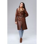 CE-YIL Kadın Pardesü - M - Kahverengi