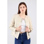 CE-YIL Kadın Spor Mont - 4XL - Bej