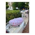 CEBECİOTO BEYAZ PEMBE DESENLİ PENYE MOTOSİKLET KILIFI - 50CC ve 125CC MOTOR UYUMLU