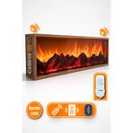 CEBESE Dekoratif Elektrikli Yapay Şömine 100x31.5x16 Cm Farklı Renk Modları,kumandalı, Bluetooth Ses