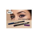 ÇEÇEN HOME (2 Adet) Mor Göz Kalemi Ve Lacivert Göz Kalemi Seti ,Mor Eyeliner + Lacivert Eyeliner Set ,Suya Tere Dayanıklı Renkli Waterproof Göz Kalemleri, Waterproof Eyeliner