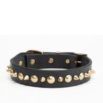 CecePet Ares Handmade Deri Köpek Tasması Siyah M (36-45CM) Cl-Ar-Bl-M