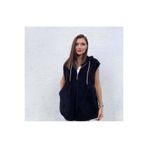 ÇEÇİM Kadın Kapüşonlu Fermuarlı Peluş Yelek ZYN-58816
