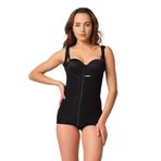 Cecimer 1 Beden Küçülten 2916 Kadın Karyoka Destekli Agraflı Atlet Korse Siyah, Siyah, 2XL