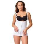 Cecimer 1 Beden Küçülten 2916 Karyoka Destekli Agraflı Yelek Korse, Beyaz, 2XL