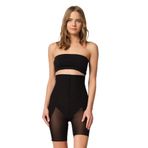 Cecimer 1 Beden Küçülten 2928 Kadın Toparlayıcı Ön Agraflı Tül Lazer Korse Siyah, Siyah, 2XL