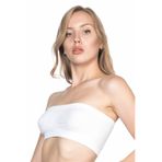 Cecimer 1 Beden Küçülten 4002 Seamless Straplez Büstiyer, Beyaz, M