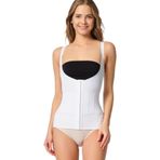 Cecimer 1 Beden Küçülten Agraflı Destekli Mideli Lazer Kadın Yelek Korse 2946, Beyaz, 2XL