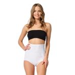 Cecimer 1 Beden Küçülten Balenli Lazer Mideli Slip Kadın Külot Korse 2931, Beyaz, 2XL