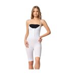Cecimer 1 Beden Küçülten Beyaz 2093 Ön Agraflı Göğsü Açık Paçalı Boy Korse, Beyaz, 2XL