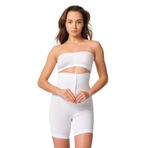 Cecimer 1 Beden Küçülten Beyaz Dikişsiz Önden Agraflı Paçalı Boxer Korse 2087, Beyaz, 2XL