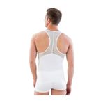 Cecimer 1 Beden Küçülten Dikişsiz Fileli Atlet Korse, Beyaz, 2XL