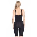 Cecimer 1 Beden Küçülten Dikişsiz Göğsü Açık Boxer Boy Korse, Siyah, 2XL