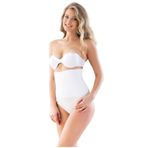 Cecimer 1 Beden Küçülten Kadın Bej Yüksek Bel Double Slip Korse, Bej, 2XL