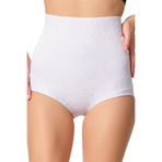 Cecimer 1 Beden Küçülten Kadın Beyaz Desenli Slip Korse 2842, Beyaz, 2XL