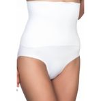 Cecimer 1 Beden Küçülten Kadın Beyaz Yüksek Bel Çift Kat Külot Korse, Beyaz, 2XL