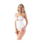 Cecimer 1 Beden Küçülten Kadın Beyaz Yüksek Bel Double Slip Korse 2009, Beyaz, 2XL